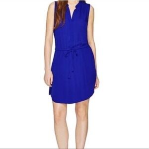 Aritzia Babaton Benedict 100% Silk Blue Sleeveless Mini Dress Size Medium